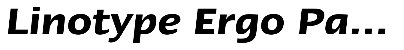 Linotype Ergo Paneuropean Demi Bold Italic